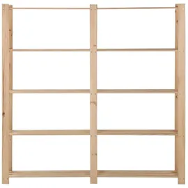 vidaXL Lagerregal Massivholz 170x28,5x170 cm Braun