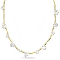 Swarovski Collier "Constella, 5618033" Halsketten Gr. Metall, Länge: 54 cm, goldfarben (gelbgoldfarben, kristallweiß, kristallweiß) Damen Colliers