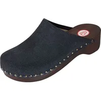 Berkemann Velours-Toeffler Unisex-Erwachsene Clogs, Blau (Blau), 36 1/3 EU