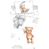 Sweet Home Baby Bettwäsche mit Teddy im Mond 100x135