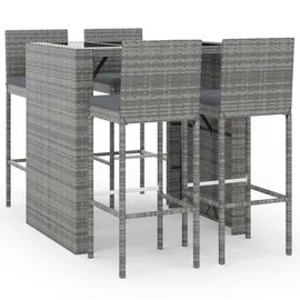 vidaXL Gartenbar-Set 5-tlg. Grau
