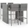 vidaXL Gartenbar-Set 5-tlg. Grau