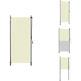 Außenrollo 100 x 270 cm Creme - Außenrollo - Markise - Sonnenschutz - Balkonvorhang - Terrassenbeschattung