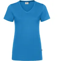 Hakro Damen-V-Shirt Cotton-Tec malibublau, XL