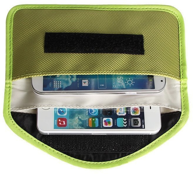 Mengshen große Faraday Tasche, Signal Block Pouch kompatibel mit iPhone Samsung Smart Phone Autoschlüssel (grün)