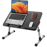 Betttisch Laptop Tisch höhenverstellbar Klappbar Tischgestell Holz Metall