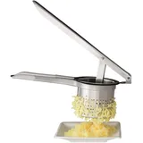 Relaxdays Kartoffelpresse Edelstahl, spülmaschinenfest, Spätzlepresse, Presse für Spaghettieis, Eispresse, Nudelpresse, silber,