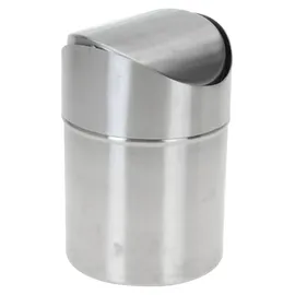 Mojawo Edelstahl Abfalleimer 1 l Silber