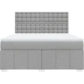 vidaXL Boxspringbett 180 x 200 cm Hellgrau