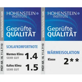 Haeussling Daunenbettdecke + Kopfkissen "Swiss Royal", weiß, B/L: 155cm x 220cm Anzahl Teile 1, B/L: 40cm x 80cm Anzahl Teile 1, Bezug: Baumwolle Füllung: Entendaune/-feder, normal, Bettdecken Bezug: 100% Baumwolle. Kopfkissen Bezug: 100% Baumwolle.