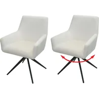 Mendler 2er-Set Esszimmerstuhl HWC-L91, Küchenstuhl Armlehne drehbar Auto-Position Stoff