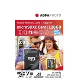AgfaPhoto microSDXC 128 GB Class 10 UHS-I V30 + SD-Adapter