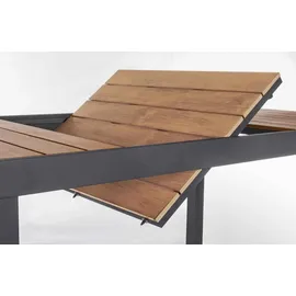 BIZZOTTO Elias Gartentisch 140-200 x 75 cm Anthrazit/Schwarz
