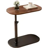 SURFOU Beistelltisch Sofa Klein Beistelltisch für Couch Sofatisch Couchtisch, Höhenverstellba Sofa Table Nachttisch Betttisch Laptoptisch C Form schwarz