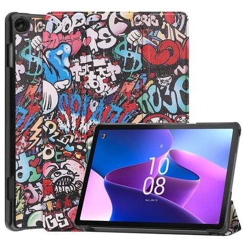 Für Lenovo M10 3. Gen 2022 3folt Wake UP Smart Cover Tablet Tasche Etuis Hülle Case Schutz Motiv 1