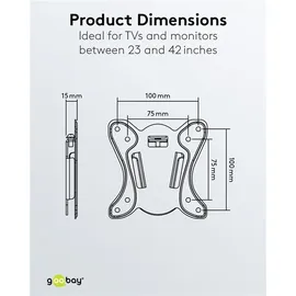 goobay TV-Wandhalterung Basic Fix (Größe S) - 58523