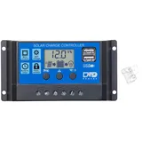 Solar-Laderegler für 12/24-V-Akkus, PWM-Lademodus, 2 USB-Ports, 20 A