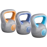GORILLA SPORTS® Kettlebell - 2kg, 3kg, 4kg, 5kg, 6kg, 8kg, 10kg, 12kg, 14kg, 16kg, 18kg, 20kg Gewichte, Einzeln/Set, mit/ohne Ablage, Kunststoff - Kugelhantel, Schwunghantel, Kugelgewicht