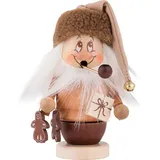 Artist Unknown Räuchermann Weihnachtsmann 14 cm braun