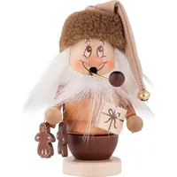 Artist Unknown Räuchermann Weihnachtsmann 14 cm braun