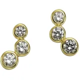 VIVANCE Ohrstecker VIVANCE Gelbgold 333 6x Zirkonia 6,0 mm
