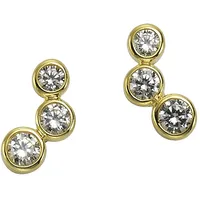 VIVANCE Ohrstecker VIVANCE Gelbgold 333 6x Zirkonia 6,0 mm