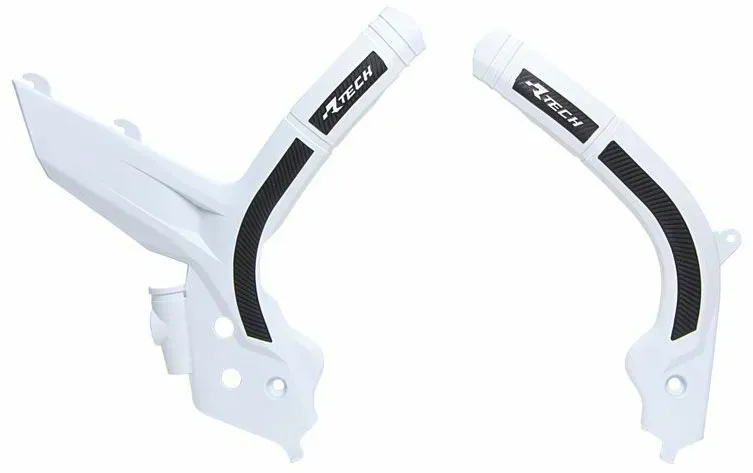 Race Tech RACTECH twee-materiaal wit/zwart frame protector