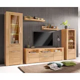 Home Affaire Wohnwand »Zara«, (Set, 5 St.), teilmassives Holz beige