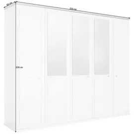 hom'in Drehtürenschrank CAMRON 255 x 209 x 60 cm Grau/Weiß
