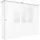 hom'in Drehtürenschrank CAMRON 255 x 209 x 60 cm Grau/Weiß