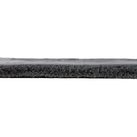 DEKOWE Fellteppich DEKOWE "Roger Deluxe", grau (anthrazit), B:70cm H:33mm L:120cm, Kunstfaser, Teppiche, Fellteppich, Kunstfell, Kaninchenfell-Haptik, besonders weicher Hochflor