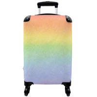 NoBoringSuitcases.com© Kinderkoffer Regenbogen - Mädchen - Stolz - Kinder - Abstrakt 55x35x20cm, 4 Rollen, Koffer mit 4 rollen, Kindertrolley, Reisekoffer für Mädchen bunt