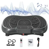 Hamlody Vibrationsplatte Haushalts-Fettverbrenner mit 99 Stufen & 5 Programmen, 200 W, Einstellbar von 1 bis 99 Stufen, Vibrationsfrequenz 780 Hz/min schwarz