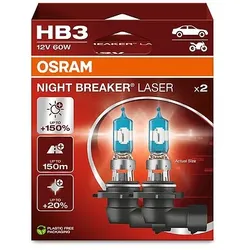 OSRAM NIGHT BREAKER LASER 9005NL-2HB HB3 P20d 12V 60W
