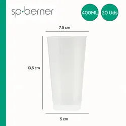 SP BERNER KITCHENWARE 20er Pack Mehrwegglas 400ml