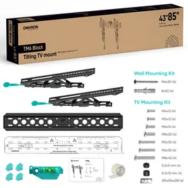 ONKRON TV Wandhalterung 43"-85", 68 kg, schwarz