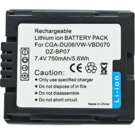 AccuCell Akku passend für Panasonic CGA-DU06, CGA-DU07 Akku CGR-DU06