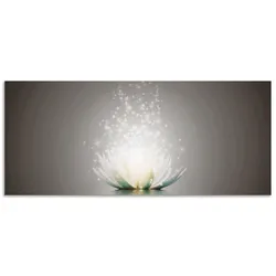 Artland Küchenrückwand »Magie der Lotus-Blume«, (1 tlg.), Alu Spritzschutz mit Klebeband, einfache Montage Artland grau