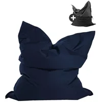 Mokebo Sitzsack Dunkelblau, 130x170x20 cm, Oeko-Tex®, Gartenmöbel, Gartenstühle, Outdoor-Sitzsäcke