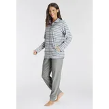 vivance dreams by lascana Pyjama gestreift/grau 40/42