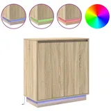 vidaXL Sideboard 71 x 34,5 x 75 cm Sonoma Eiche / Beige