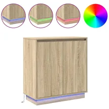 vidaXL Sideboard 71 x 34,5 x 75 cm Sonoma Eiche / Beige