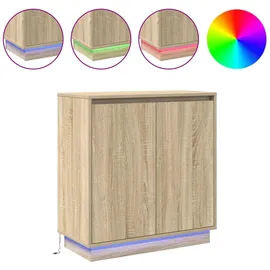 vidaXL Sideboard 71 x 34,5 x 75 cm Sonoma Eiche / Beige