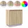 vidaXL Sideboard 71 x 34,5 x 75 cm Sonoma Eiche / Beige