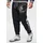 Recovered Sweathose "NFL Bengals Rule The Jungle", Herren, Gr. 3XL, US-Größen, schwarz-weiß (schwarz, weiß), 100% Baumwolle, bedruckt, lang, Hosen Sweathose, mit gestreiften Bünchen