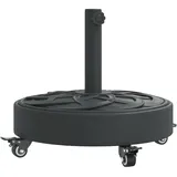 vidaXL Schirmständer Beton 27 kg Rund Schwarz