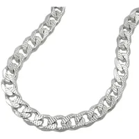 GALLAY Kette 5,6mm flache Panzerkette mit Muster Silber