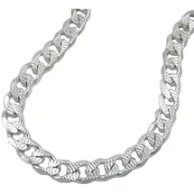 GALLAY Kette 5,6mm flache Panzerkette mit Muster Silber
