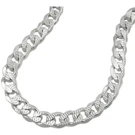 GALLAY Kette 5,6mm flache Panzerkette mit Muster Silber