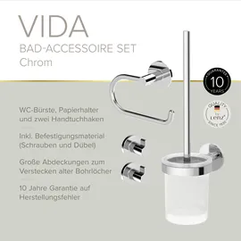 Lenz Badaccessoire-Set Silber